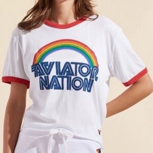 Aviator Nation Ringer Boyfriend Tee